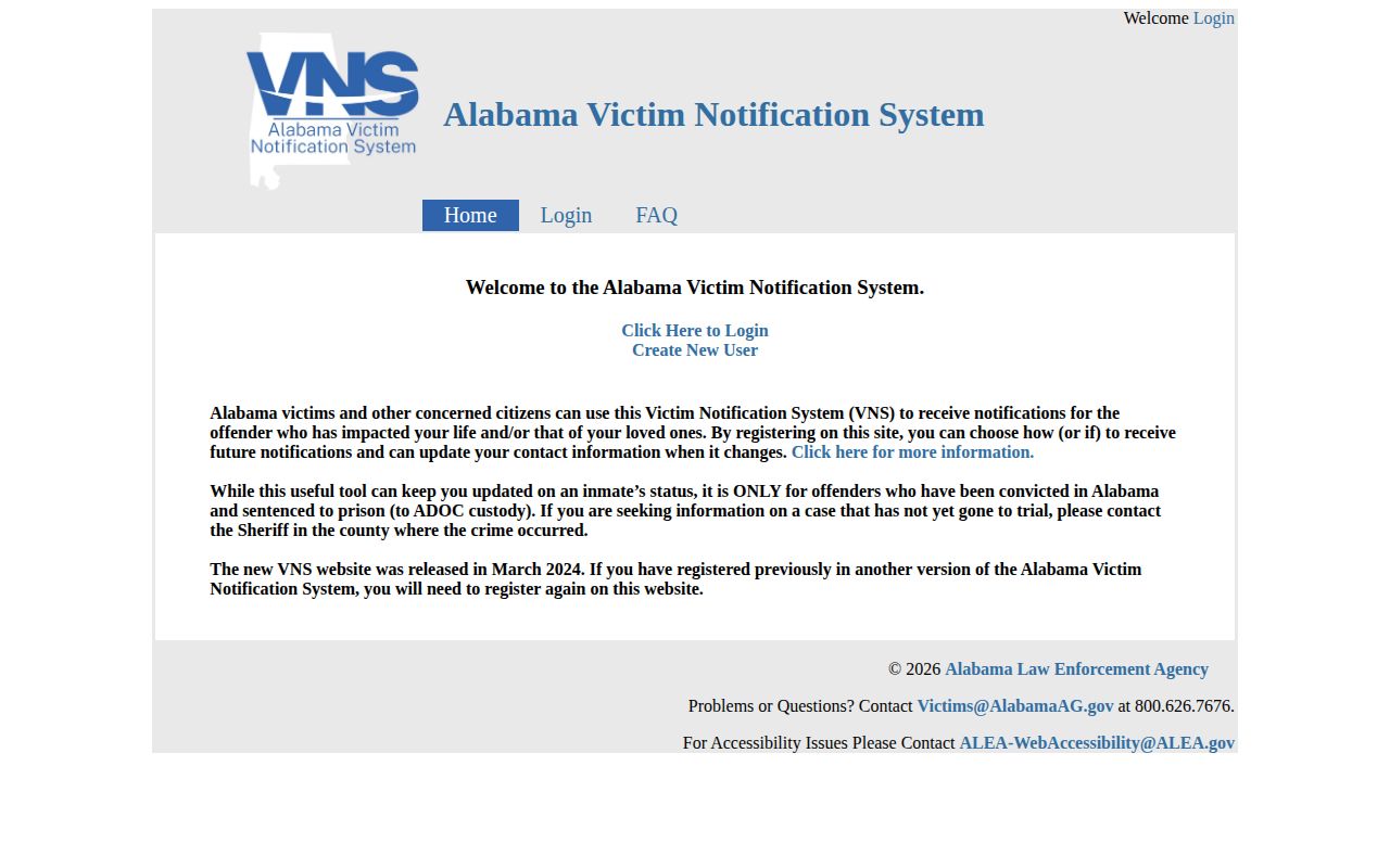 Alabama notification portal limits for Barbour County custody records