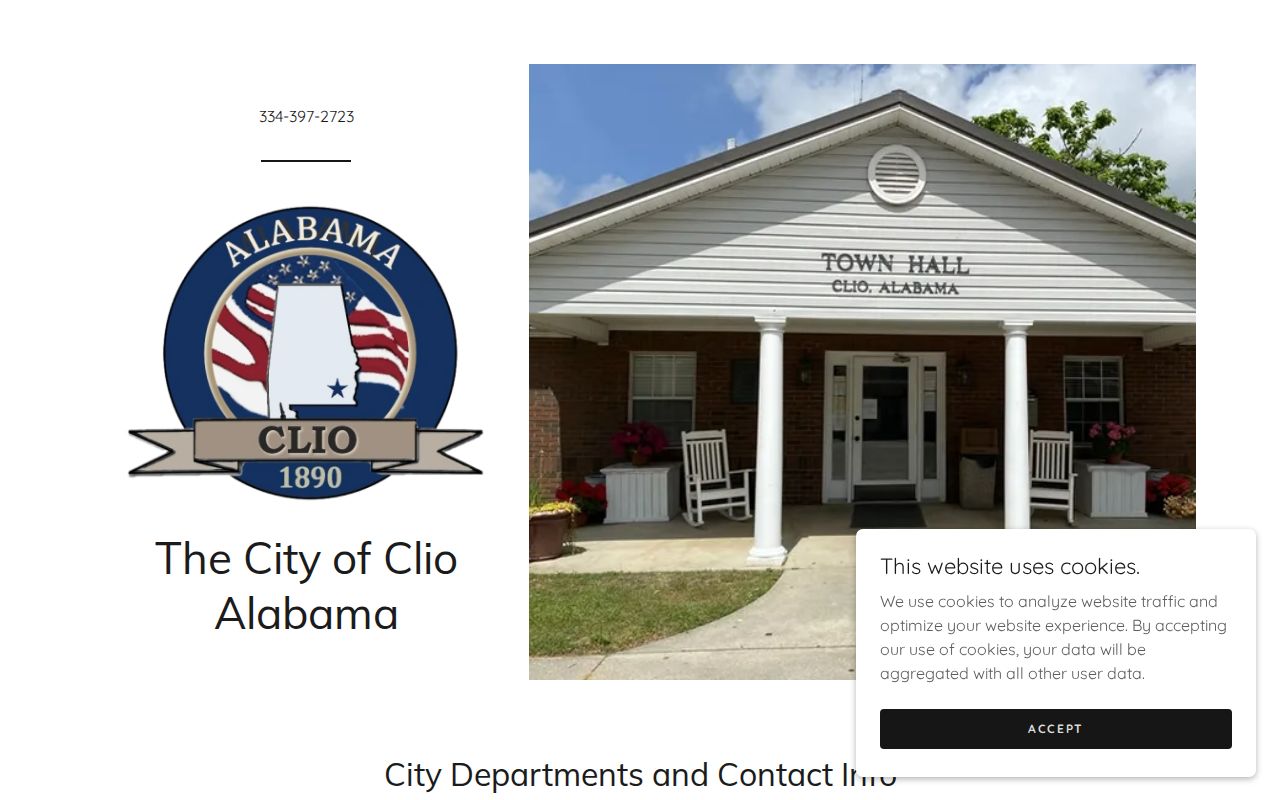 Clio city official police record contact source in Barbour County
